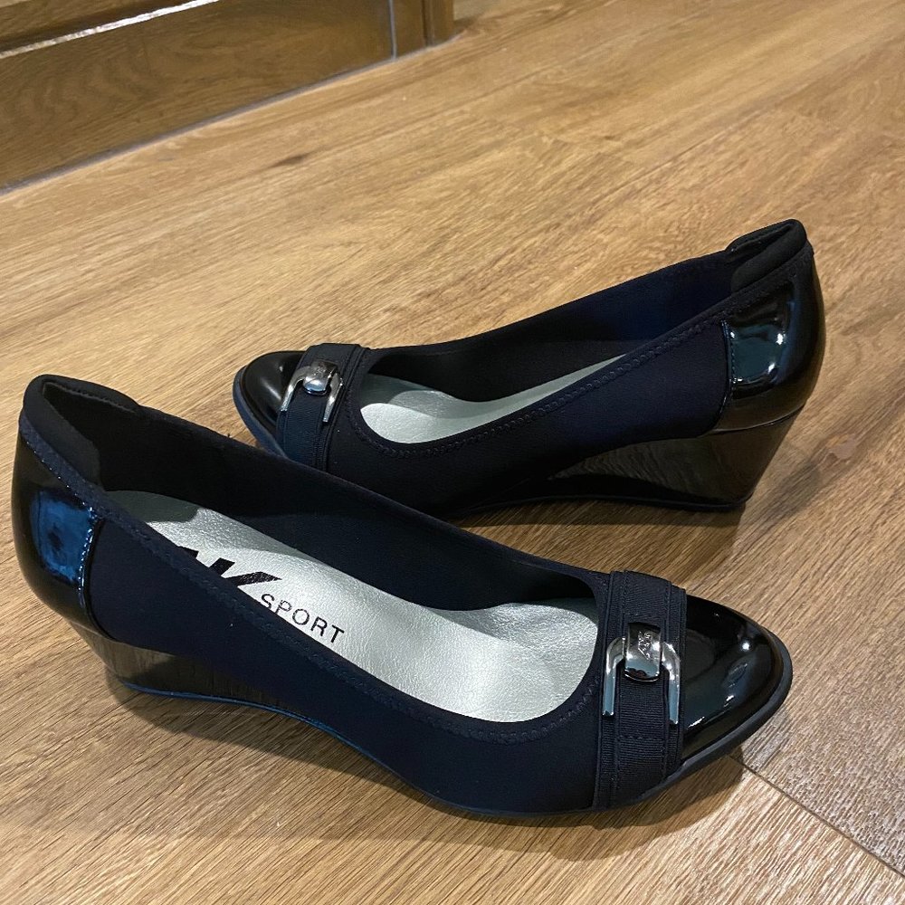 Anne Klein Sport Black Taelyn Wedge Heel